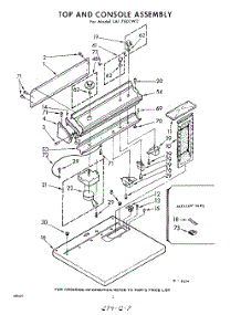 02 - Top And Console parts for Whirlpool Dryer LAI7801W2 / from AppliancePartsPros.com