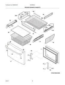 03 - Freezer Drawer, Baskets parts for Frigidaire Refrigerator EI27BS26JSB / from AppliancePartsPros.com