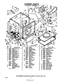 04 - Cabinet parts for Whirlpool Dryer LAI8801W0 / from AppliancePartsPros.com