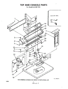 02 - Top And Console parts for Whirlpool Dryer LAI8811W0 / from AppliancePartsPros.com
