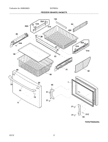 03 - Freezer Drawer, Baskets parts for Frigidaire Refrigerator EI27BS26JWA / from AppliancePartsPros.com