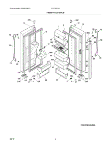 05 - Fresh Food Doors parts for Frigidaire Refrigerator EI27BS26JWA / from AppliancePartsPros.com