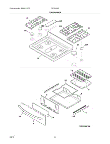 09 - Top / Drawer parts for Frigidaire Range CRG3180PBA / from AppliancePartsPros.com