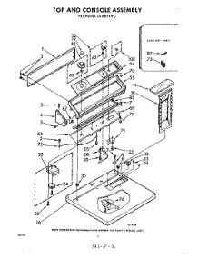 02 - Top And Console parts for Whirlpool Dryer LAI8851W0 / from AppliancePartsPros.com