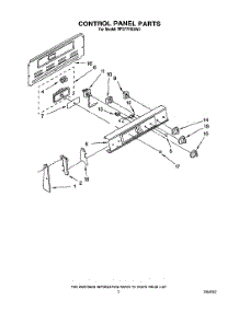 03 - Control Panel parts for Whirlpool Range RF377PXXN2 / from AppliancePartsPros.com