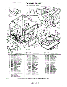 04 - Cabinet parts for Whirlpool Dryer LAI9801W1 / from AppliancePartsPros.com