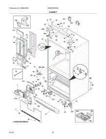 07 - Cabinet parts for Frigidaire Refrigerator EW28BS85KS5 / from AppliancePartsPros.com