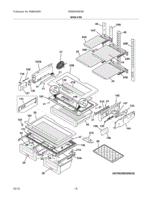 09 - Shelves parts for Frigidaire Refrigerator EW28BS85KS5 / from AppliancePartsPros.com