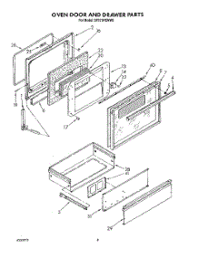 06 - Oven Door And Drawer parts for Whirlpool Range SF375PEWN0 / from AppliancePartsPros.com