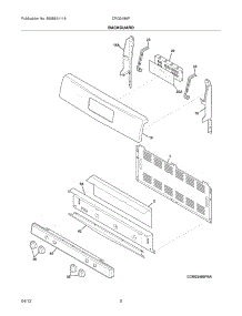 03 - Backguard parts for Frigidaire Range CRG3480PBA / from AppliancePartsPros.com