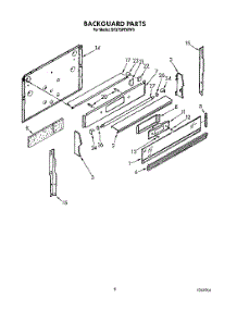 07 - Backguard, Lit / Optional parts for Whirlpool Range SF375PEWN3 / from AppliancePartsPros.com