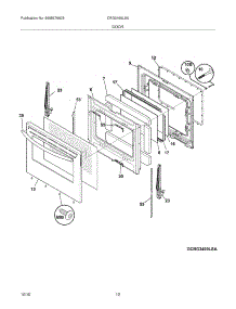 11 - Door parts for Frigidaire Range CRG3490LSA / from AppliancePartsPros.com