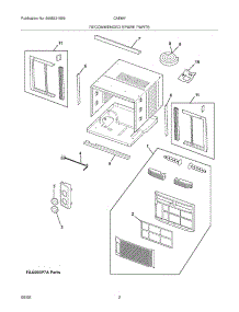 03 - Recommended Spare Parts parts for Frigidaire Air Conditioner CAE6M16 / from AppliancePartsPros.com