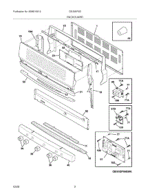 03 - Backguard parts for Frigidaire Range CEI30GF5GWA / from AppliancePartsPros.com