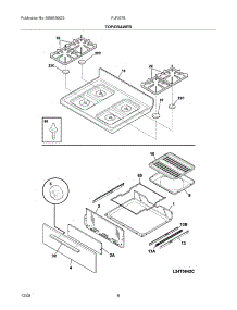 09 - Top / Drawer parts for Frigidaire Range FLF337EUF / from AppliancePartsPros.com