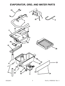 02 - Evaporator, Grid, And Water Parts parts for Kitchenaid Ice Machine KUIO18NNXS2 / from AppliancePartsPros.com