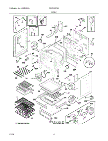 05 - Body parts for Frigidaire Range CEW30EF6GWA / from AppliancePartsPros.com