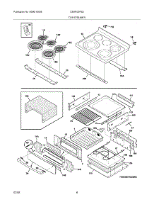 07 - Top / Drawer parts for Frigidaire Range CEW30EF6GWA / from AppliancePartsPros.com