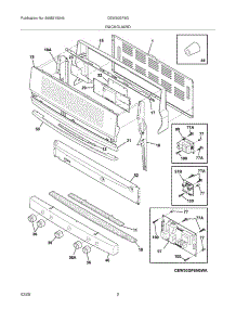 03 - Backguard parts for Frigidaire Range CEW30GF6GBA / from AppliancePartsPros.com