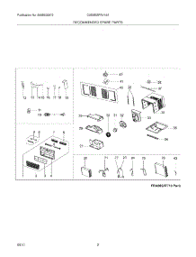 03 - Recommended Spare Parts parts for Frigidaire Air Conditioner CAE8ESRR410A13 / from AppliancePartsPros.com