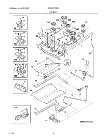 05 - Burner parts for Frigidaire Range CEW30GF6GSA / from AppliancePartsPros.com