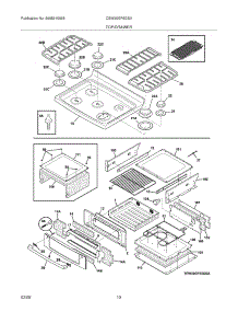 09 - Top / Drawer parts for Frigidaire Range CEW30GF6GSA / from AppliancePartsPros.com