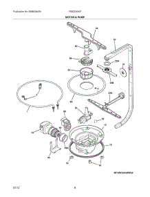 09 - Motor & Pump parts for Frigidaire Dishwasher FGBD2434PW0A / from AppliancePartsPros.com