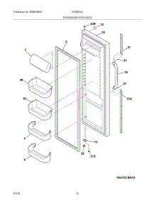 05 - Refrigerator Door parts for Frigidaire Refrigerator CRSE264JW2 / from AppliancePartsPros.com