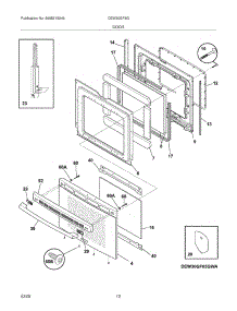 11 - Door parts for Frigidaire Range CEW30GF6GWA / from AppliancePartsPros.com