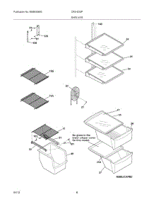 09 - Shelves parts for Frigidaire Refrigerator CRSH232PS1 / from AppliancePartsPros.com