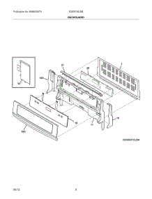 03 - Backguard parts for Frigidaire Range EI30EF35JSB / from AppliancePartsPros.com