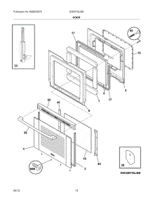09 - Door parts for Frigidaire Range EI30EF35JSB / from AppliancePartsPros.com