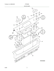 03 - Backguard parts for Frigidaire Range CFES365ES5 / from AppliancePartsPros.com
