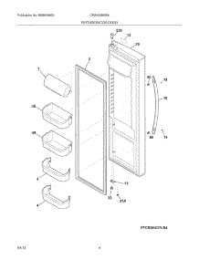 05 - Refrigerator Door parts for Frigidaire Refrigerator CRSH238MB6 / from AppliancePartsPros.com