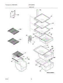 09 - Shelves parts for Frigidaire Refrigerator CRSH238MB6 / from AppliancePartsPros.com