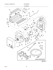 19 - Ice Maker parts for Frigidaire Refrigerator CRSH238MW6 / from AppliancePartsPros.com