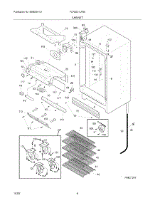05 - Cabinet parts for Frigidaire Refrigerator FCRS201LFB5 / from AppliancePartsPros.com
