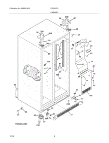 07 - Cabinet parts for Frigidaire Refrigerator CRSH267LS2 / from AppliancePartsPros.com