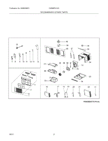 03 - Recommended Spare Parts parts for Frigidaire Air Conditioner CAE8MR410A10 / from AppliancePartsPros.com