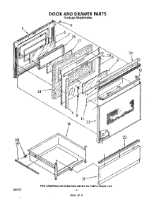 06 - Door And Drawer , Lit / Optional parts for Whirlpool Range RF385PCWN2 / from AppliancePartsPros.com