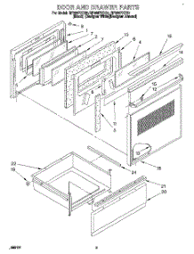 05 - Door And Drawer parts for Whirlpool Range RF385PXDB0 / from AppliancePartsPros.com