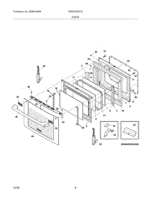 07 - Door parts for Frigidaire Oven EW30EW5CGS5 / from AppliancePartsPros.com