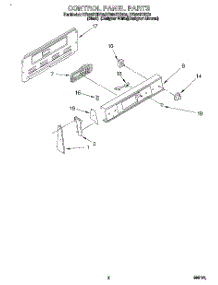 02 - Control Panel parts for Whirlpool Range RF385PXDZ0 / from AppliancePartsPros.com