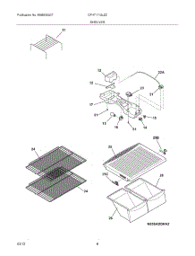 07 - Shelves parts for Frigidaire Refrigerator CFHT1713LZZ / from AppliancePartsPros.com