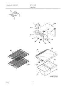 07 - Shelves parts for Frigidaire Refrigerator CRT181LW9 / from AppliancePartsPros.com