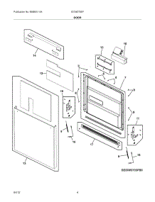 05 - Door parts for Frigidaire Dishwasher EIDW5705PB0A / from AppliancePartsPros.com