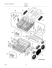 13 - Racks parts for Frigidaire Dishwasher EIDW5705PB0A / from AppliancePartsPros.com