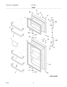03 - Doors parts for Frigidaire Refrigerator CRT182NB5 / from AppliancePartsPros.com