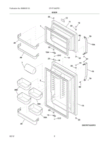 03 - Doors parts for Frigidaire Refrigerator CFHT1842PS1 / from AppliancePartsPros.com