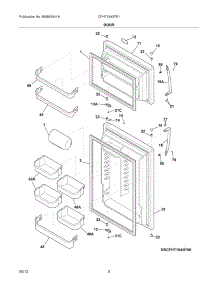 03 - Doors parts for Frigidaire Refrigerator CFHT1843PS1 / from AppliancePartsPros.com
